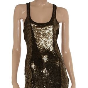 Michael Kors Gold Sequin Dress (S)